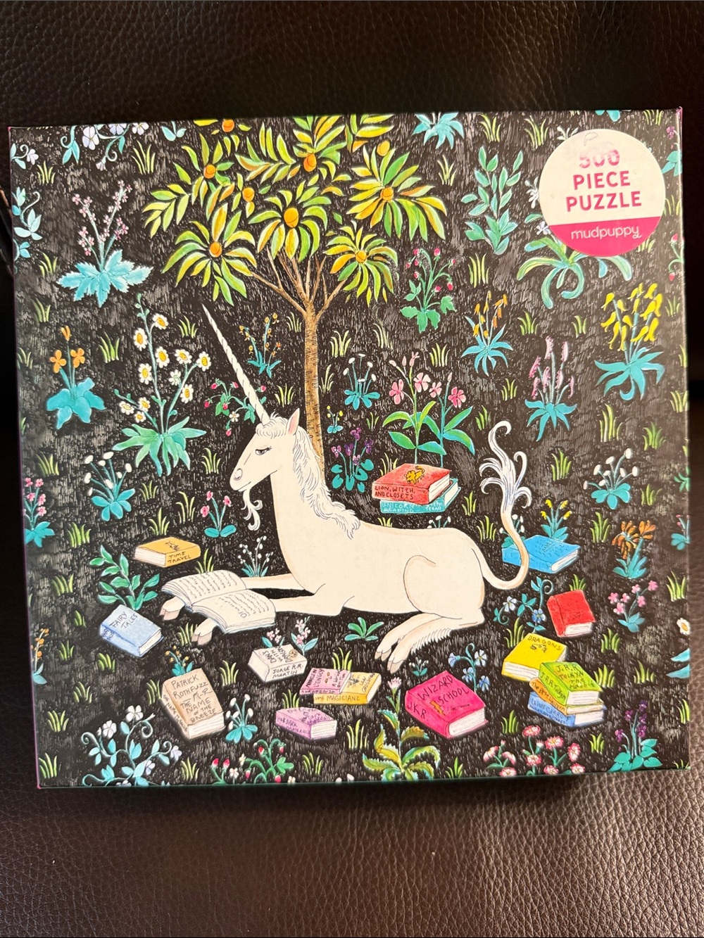 Mudpuppy Unicorn Reading Puzzle. 500 piece complete with poster.
